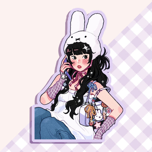 Bunny Girl | Waterproof Stickers