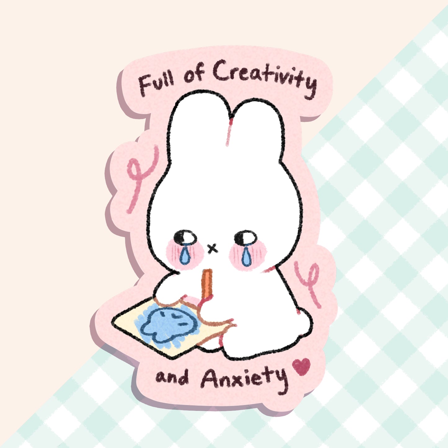Creativity and Anxiety | Waterproof Stickers