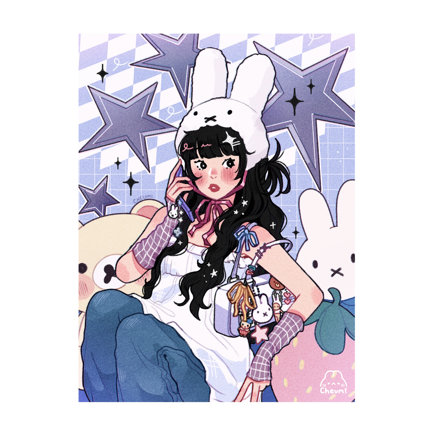 Bunny Girl Print 6x8