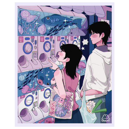 Gachapon Aquarium Print 8x10