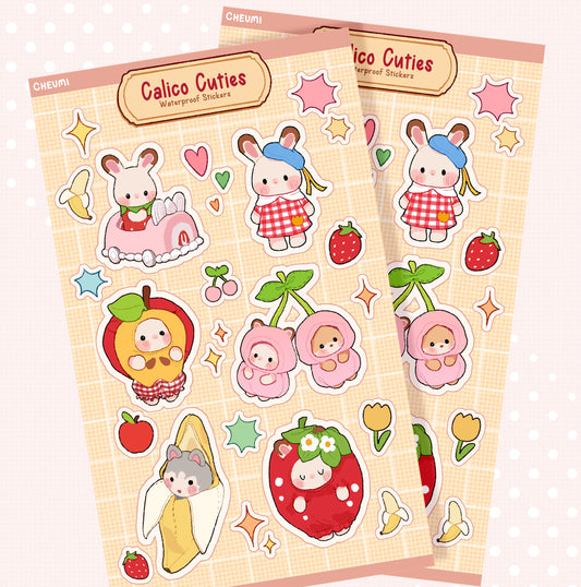 Calico Cuties | Waterproof Stickersheet