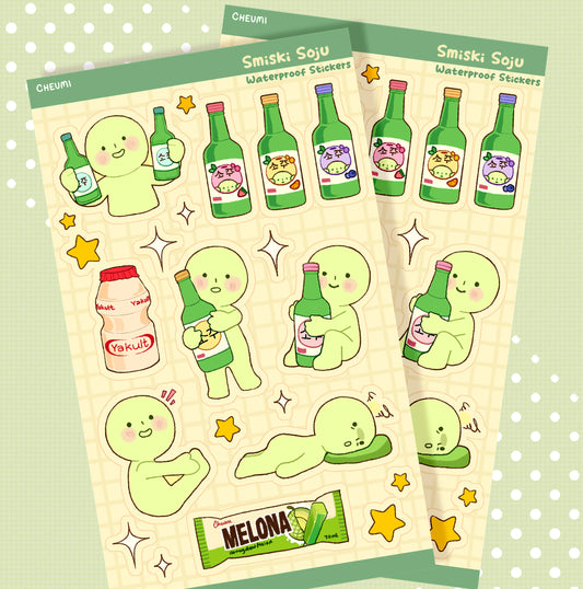 Soju Lover | Waterproof Stickersheet