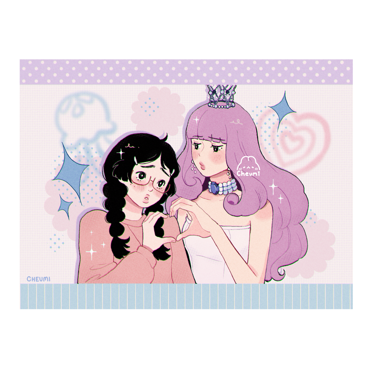 Princess Jellyfish Heart Print 7.5x5.7