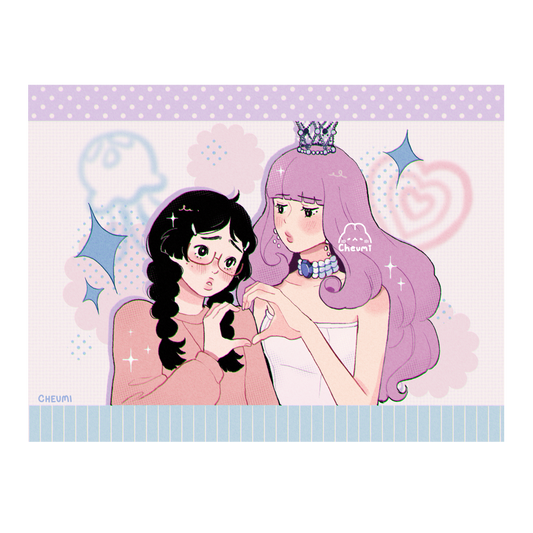 Princess Jellyfish Heart Print 7.5x5.7