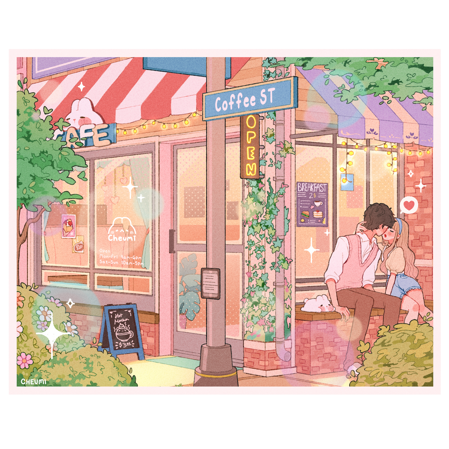 Cafe Date Print 8x10