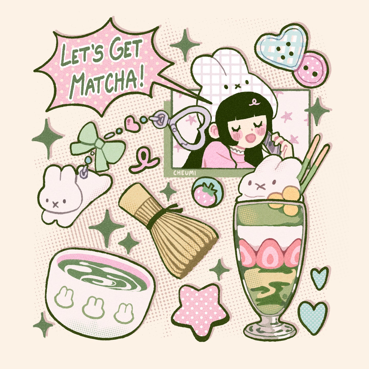 Let's Get Matcha! Print 7x7