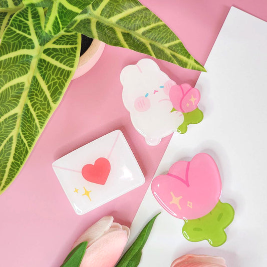 Love Letter, Bunny & Tulip Phone Grips