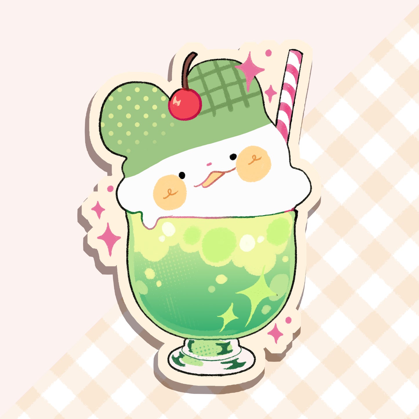 Melon Soda Bunny | Waterproof Stickers