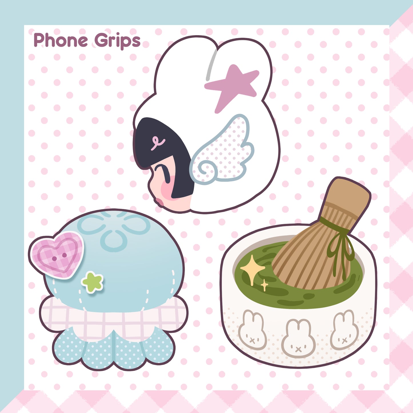 Jellyfish, Matcha, Bunny Girl | Phone Grips