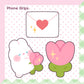 Love Letter, Bunny & Tulip Phone Grips