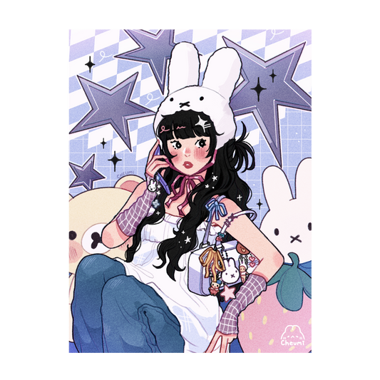 Bunny Girl Print 6x8