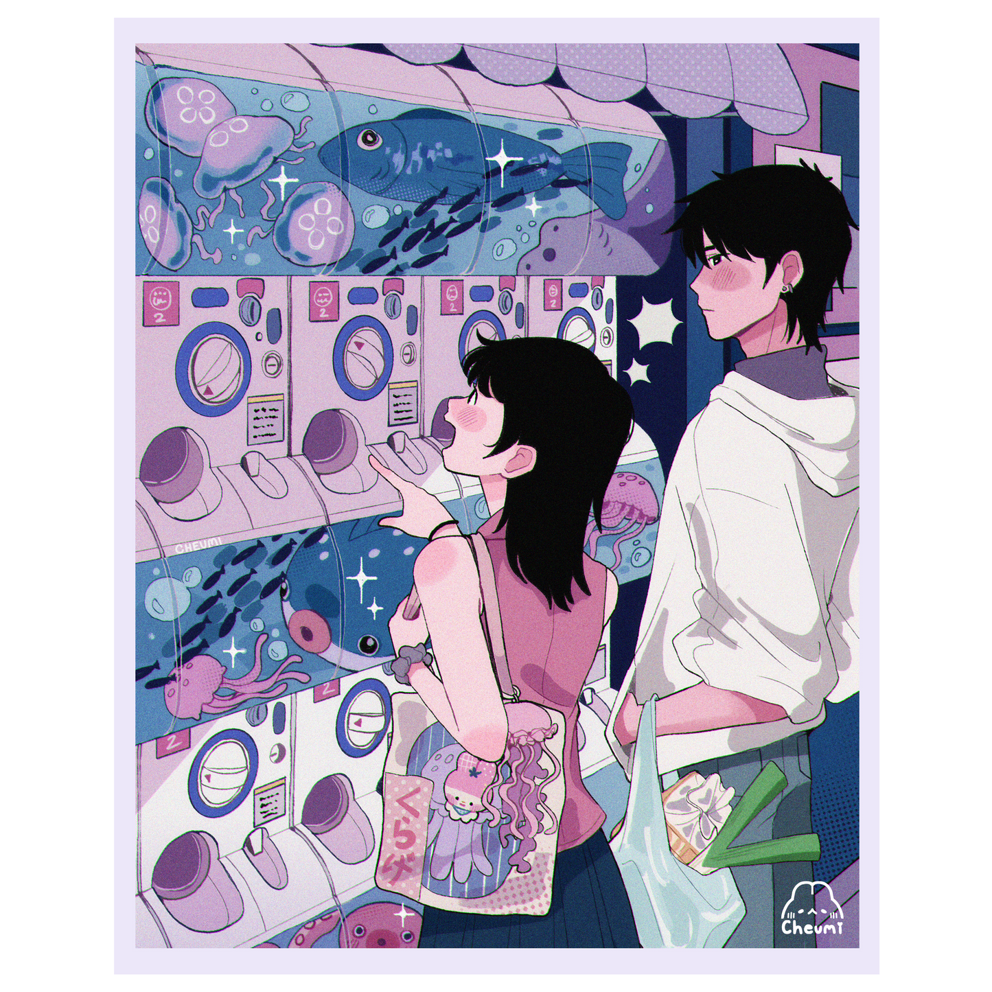 Gachapon Aquarium Print 8x10