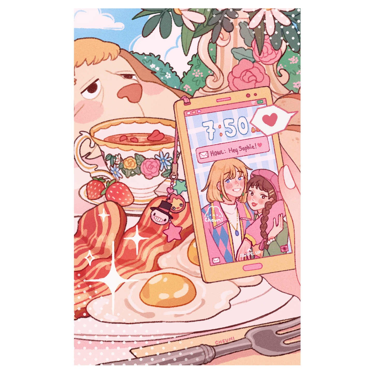 Howl Modern AU Fanart Print 7x11