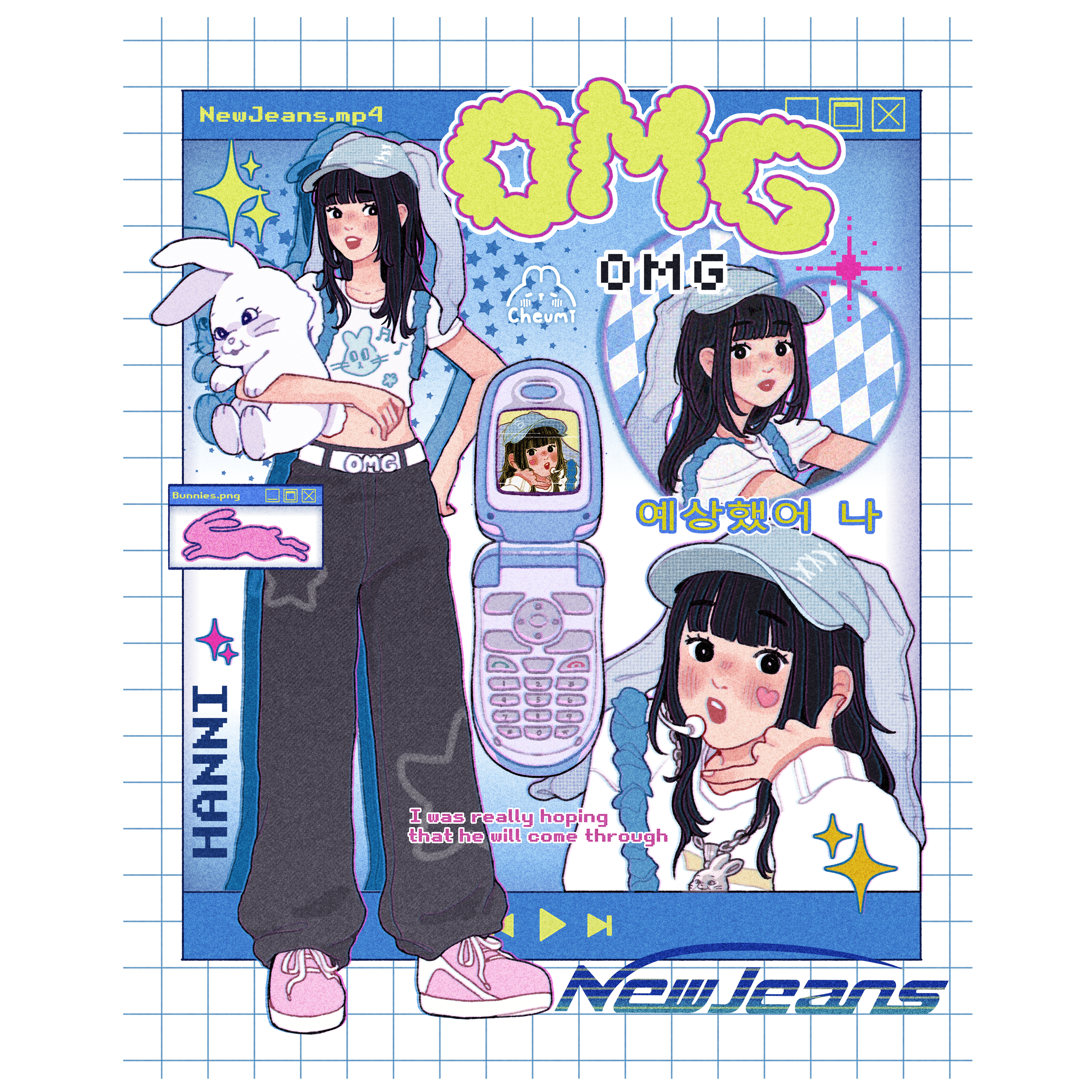 NewJeans Hanni OMG Kpop Print 8x10 | 6.5x8 – Cheumi
