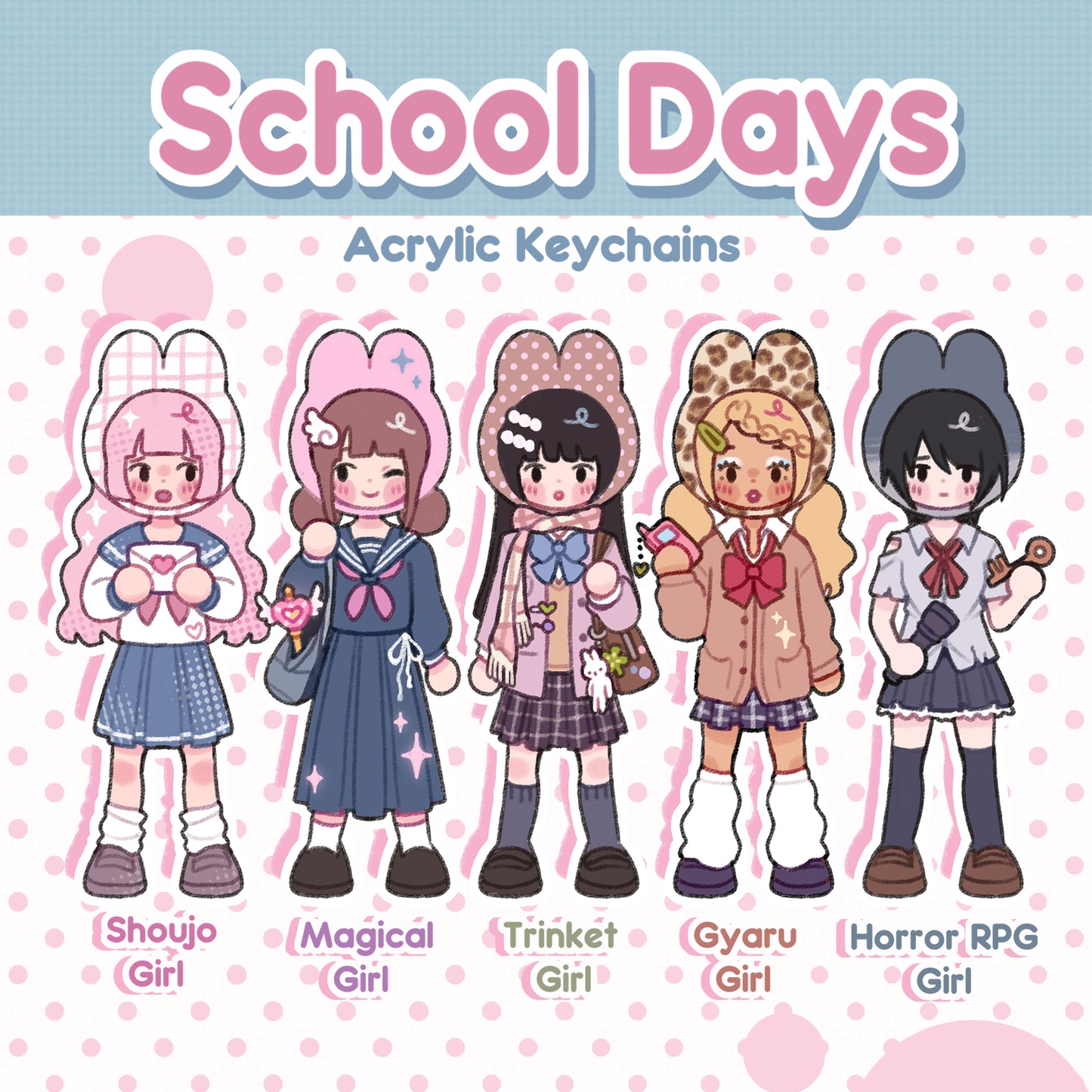 School girls | Acrylic Charms | Blind bag